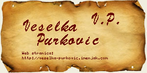 Veselka Purković vizit kartica